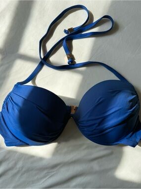 Victoria's Secret Deep Blue Strapless Push-Up Bikini Top
